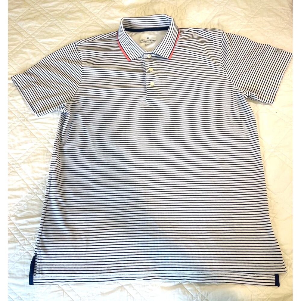 Brooks Brothers Mens's Polo Top Sz XL 'Performance Series' Short Sleeve EUC